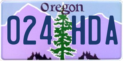 OR license plate 024HDA