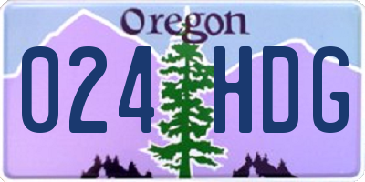 OR license plate 024HDG