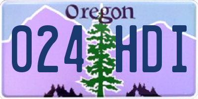 OR license plate 024HDI