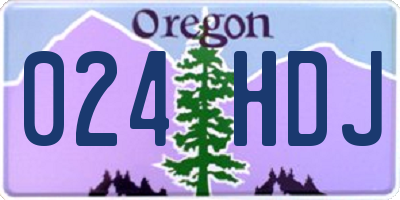 OR license plate 024HDJ
