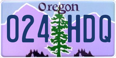 OR license plate 024HDQ