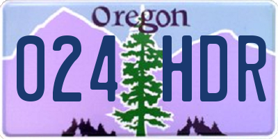 OR license plate 024HDR