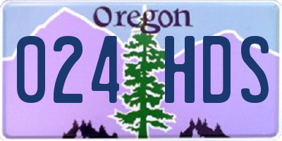 OR license plate 024HDS