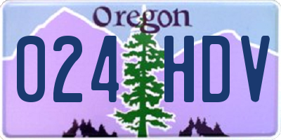 OR license plate 024HDV