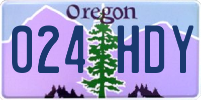 OR license plate 024HDY