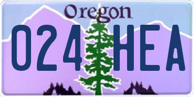 OR license plate 024HEA