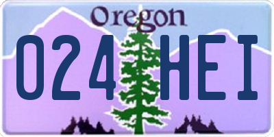 OR license plate 024HEI