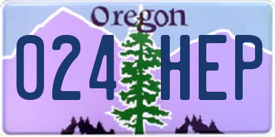 OR license plate 024HEP