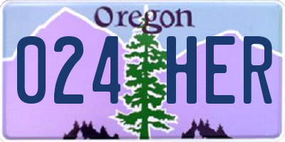 OR license plate 024HER