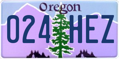 OR license plate 024HEZ