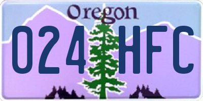OR license plate 024HFC