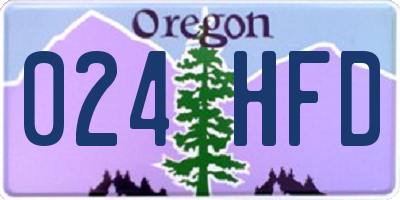 OR license plate 024HFD