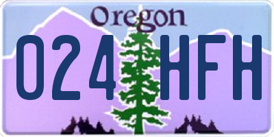 OR license plate 024HFH
