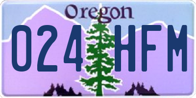 OR license plate 024HFM