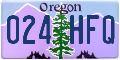 OR license plate 024HFQ
