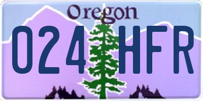 OR license plate 024HFR