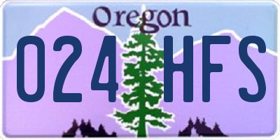 OR license plate 024HFS