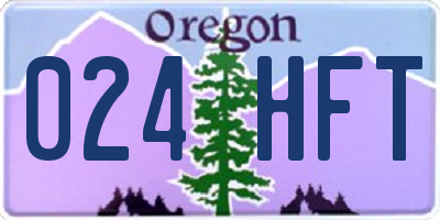 OR license plate 024HFT