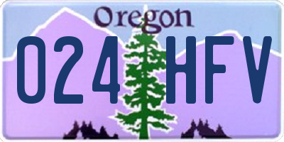 OR license plate 024HFV