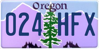 OR license plate 024HFX
