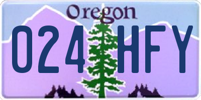 OR license plate 024HFY