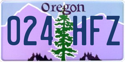 OR license plate 024HFZ
