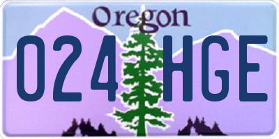 OR license plate 024HGE