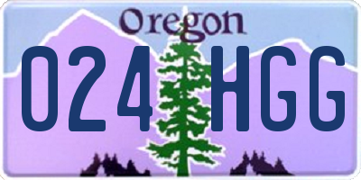OR license plate 024HGG