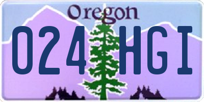 OR license plate 024HGI