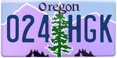 OR license plate 024HGK