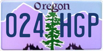 OR license plate 024HGP
