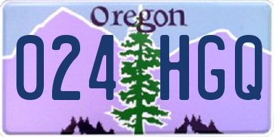 OR license plate 024HGQ