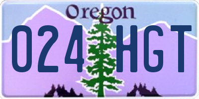 OR license plate 024HGT