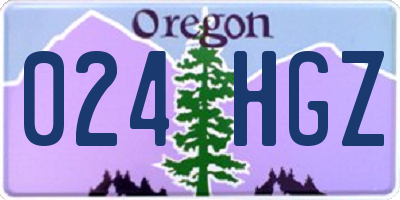 OR license plate 024HGZ