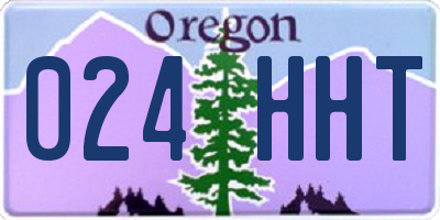 OR license plate 024HHT