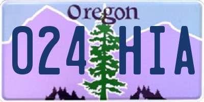 OR license plate 024HIA