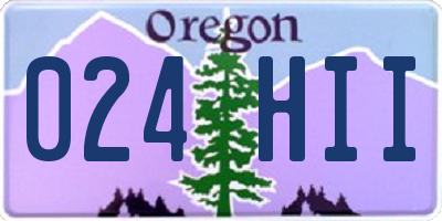 OR license plate 024HII