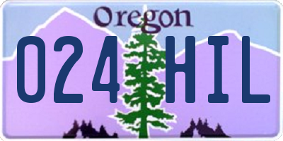 OR license plate 024HIL