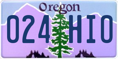 OR license plate 024HIO