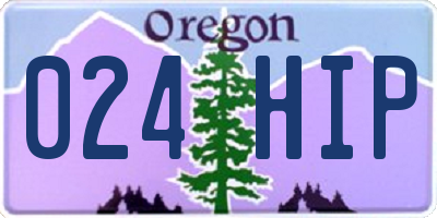 OR license plate 024HIP