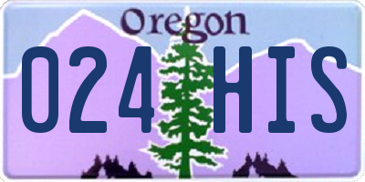 OR license plate 024HIS