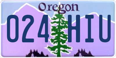 OR license plate 024HIU