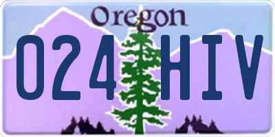 OR license plate 024HIV