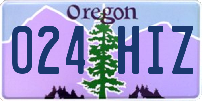 OR license plate 024HIZ