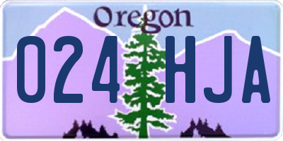 OR license plate 024HJA