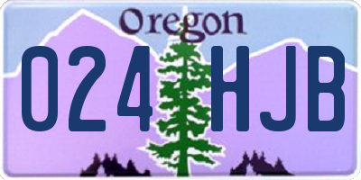 OR license plate 024HJB
