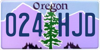 OR license plate 024HJD