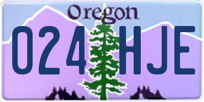 OR license plate 024HJE