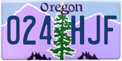 OR license plate 024HJF