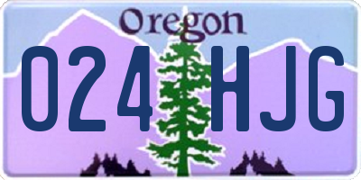 OR license plate 024HJG